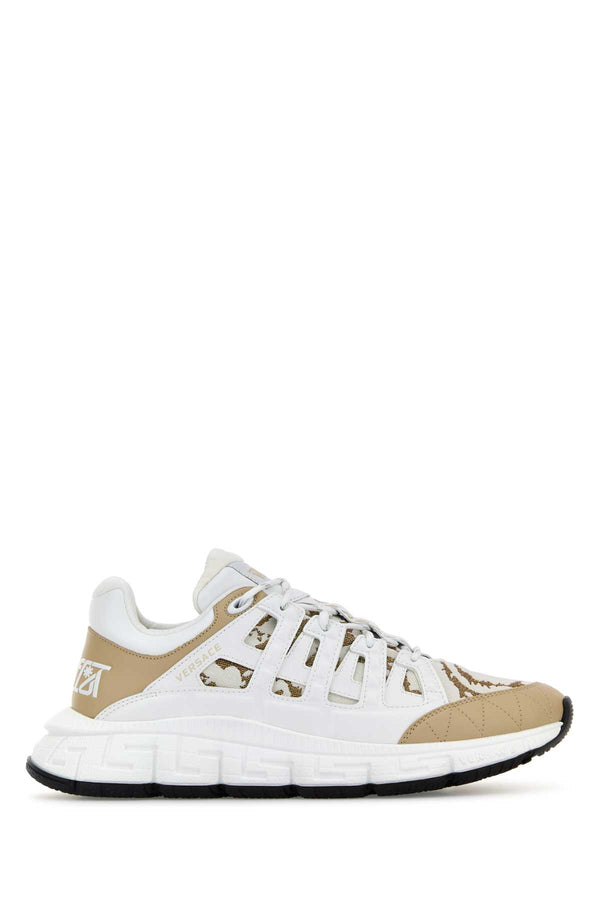 Versace Calf Calf leather sneaker in white