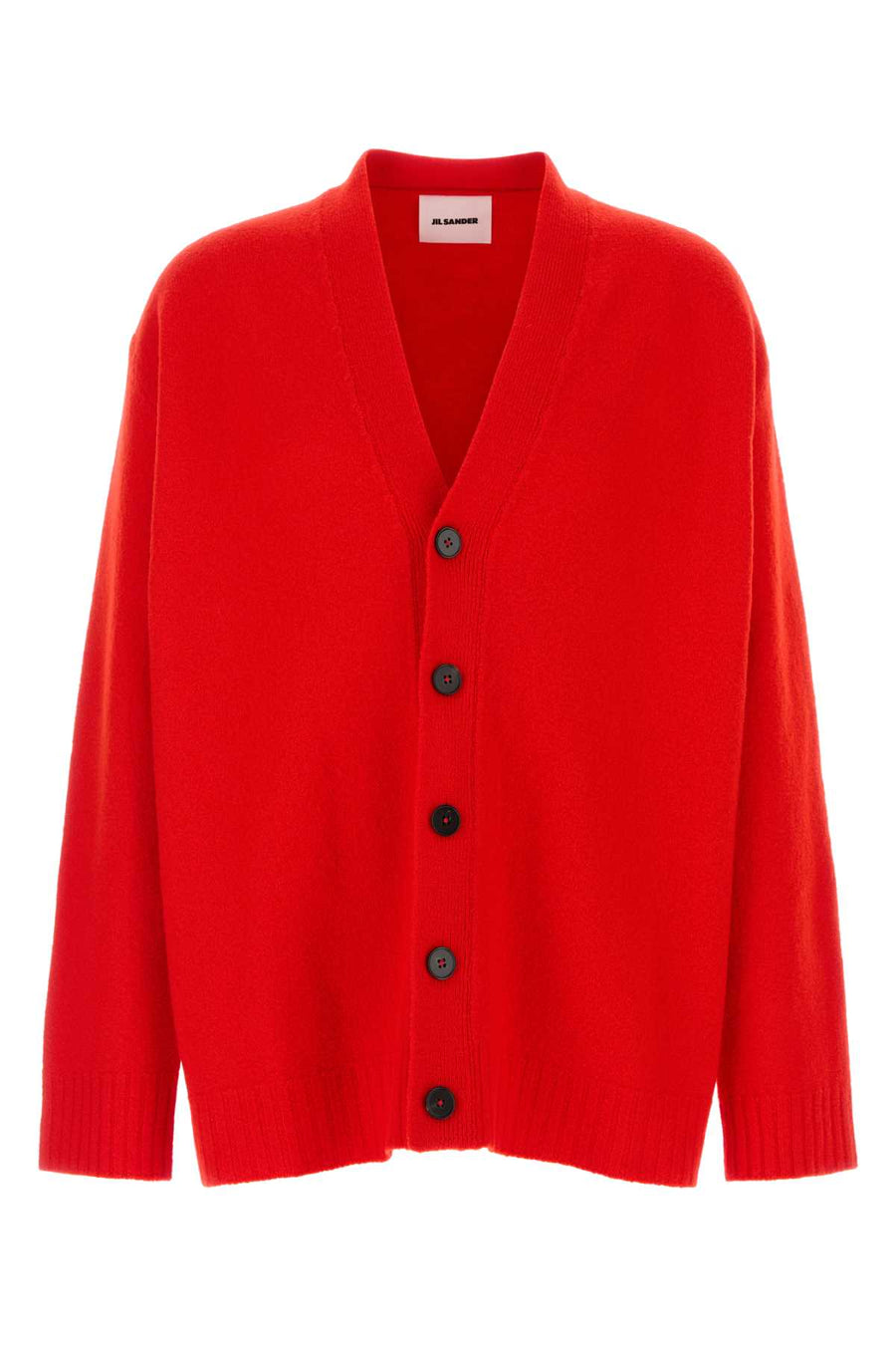 Jil Sander 100% Wool cardigan in red