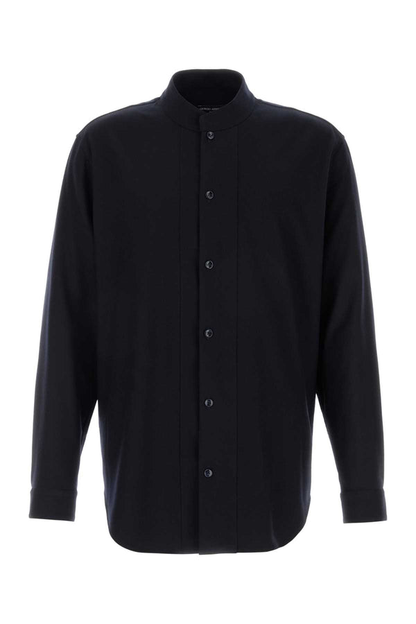 Giorgio Armani X Alanui 100% Virgin wool shirt in navy