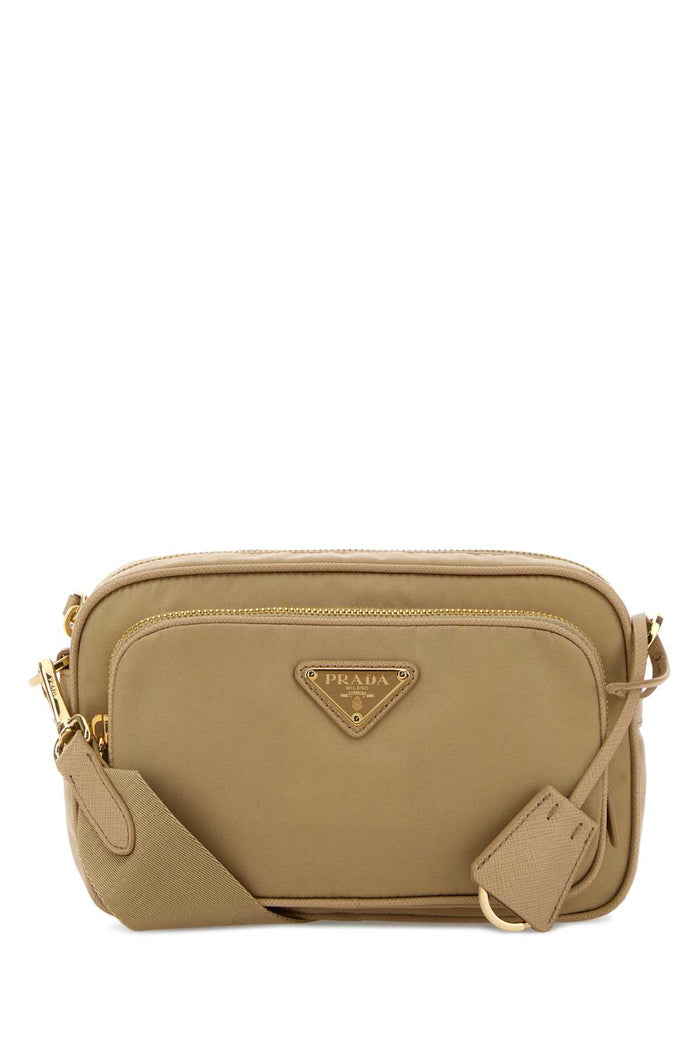 Beige Re-Nylon Crossbody Bag Cammello 1 Borse A Mano