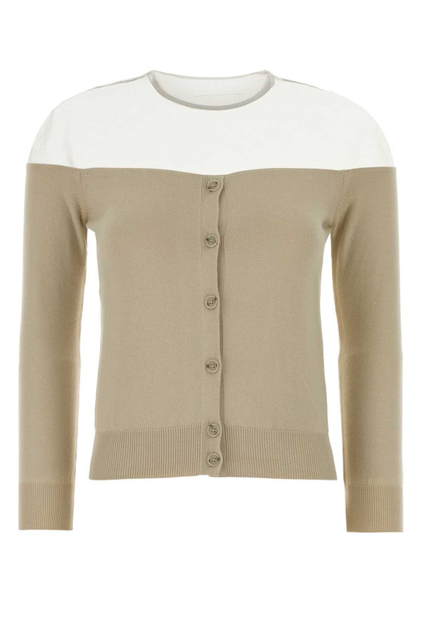 MM6 Maison Margiela 78% Cotton cardigan in beige