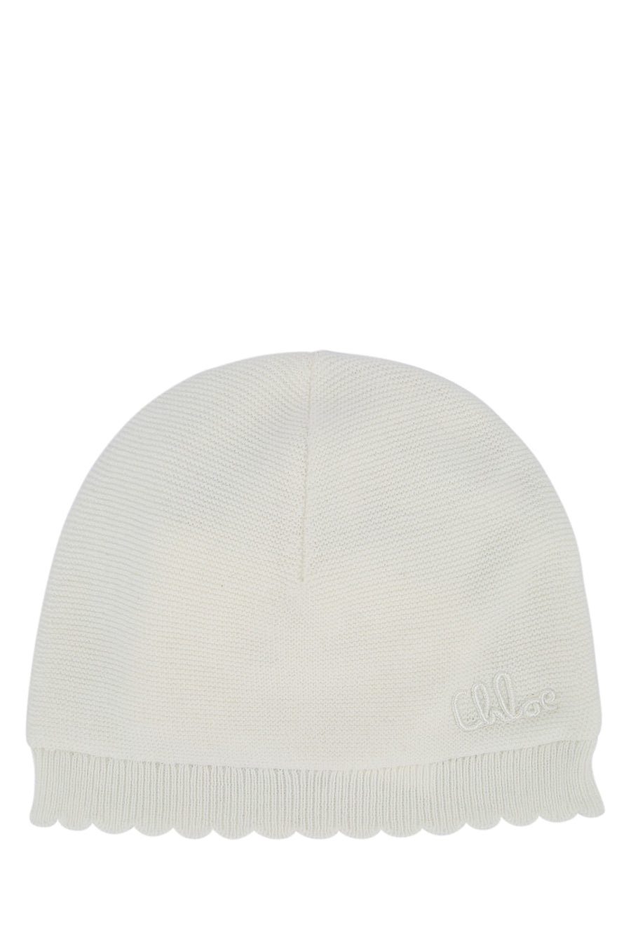 Chloe Kids Born Knit beanie in white