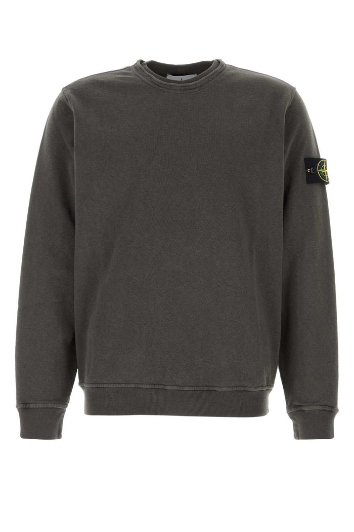 Charcoal Cotton Sweatshirt Exterior: Felpe