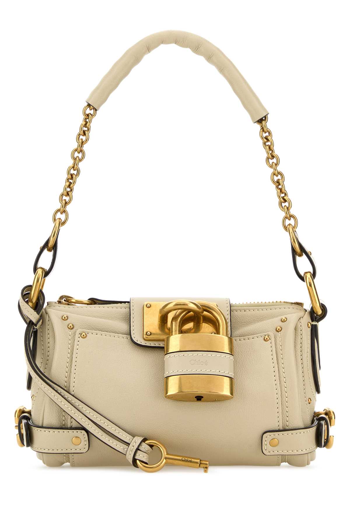 Sand Leather Small Paddington Shoulder Bag Cloudycream Borse A Mano