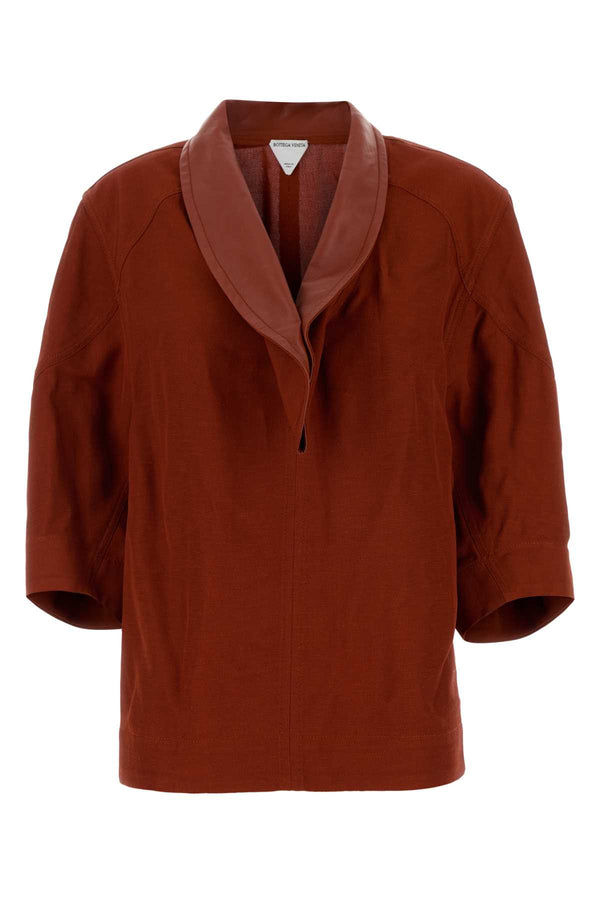 Bottega Veneta Bavero 76% Viscose blouse in red