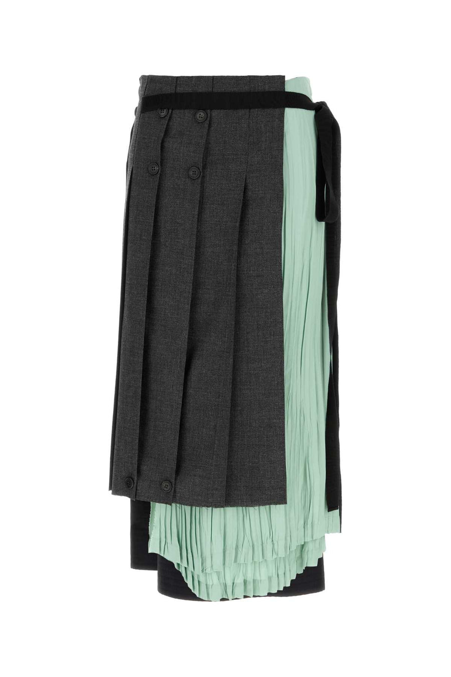 Prada Exterior 1: 100% Virgin wool skirt in multicolor
