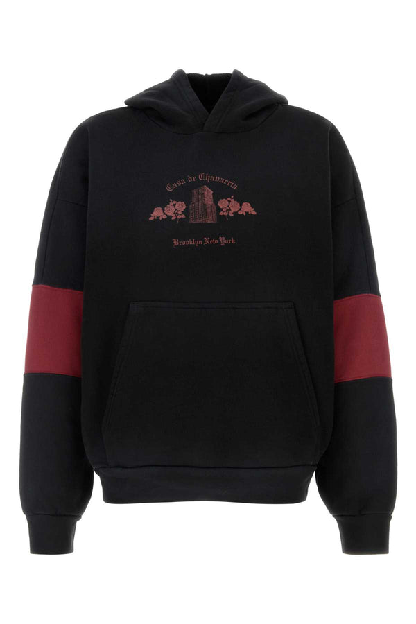 Willy Chavarria Chavarria Exterior: 100% Cotton sweatshirt in black