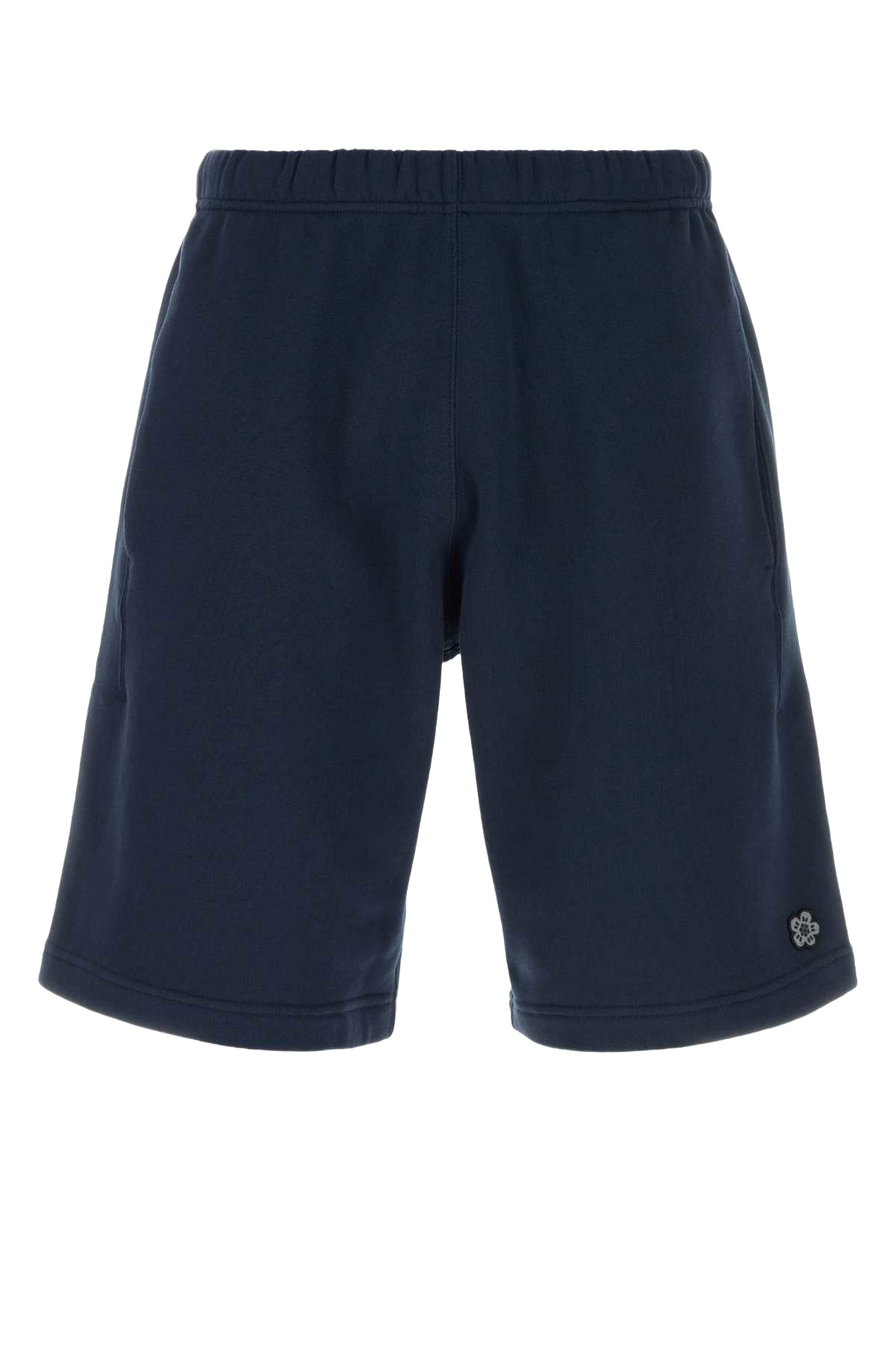 Navy Blue Cotton Bermuda Shorts Navyblue Exterior