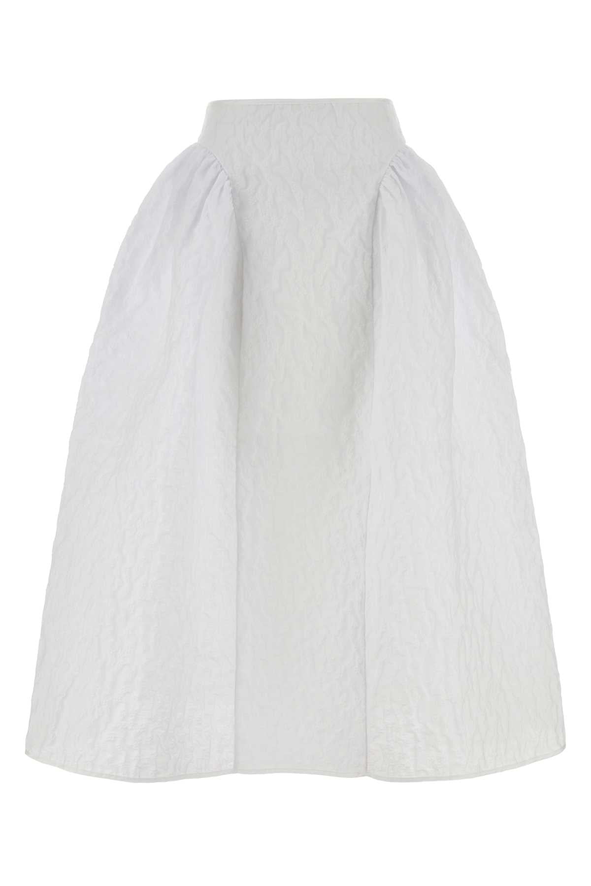 White Cotton Blend Fabiola Skirt Gonne