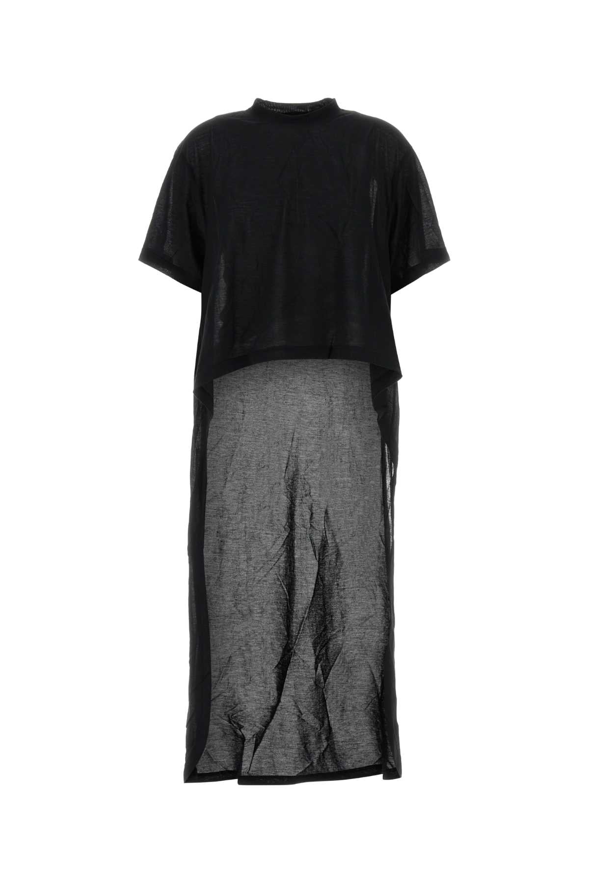 Black Cotton Blend T-Shirt