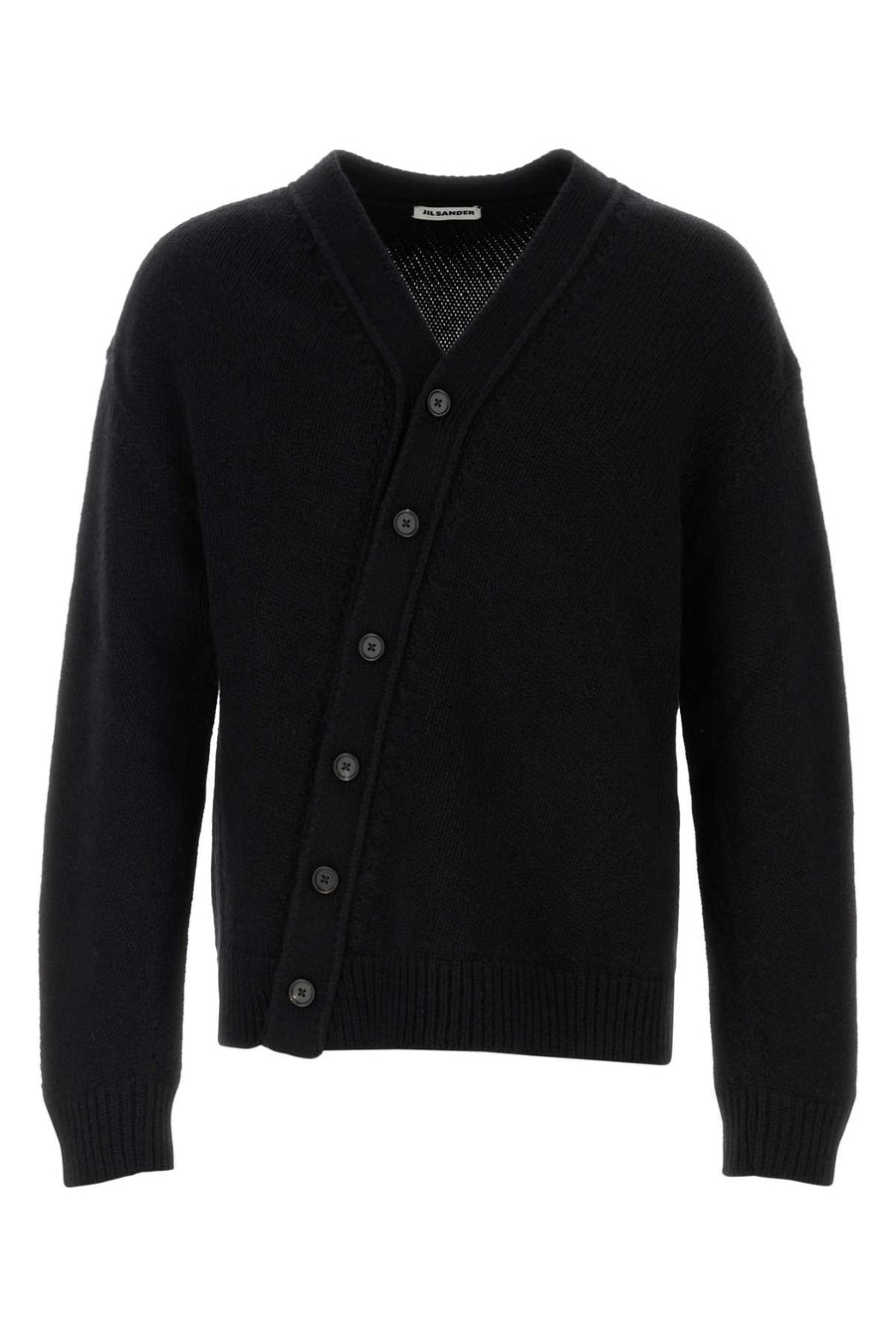 Jil Sander 70% Wool 30% Cashmere cardigan in black