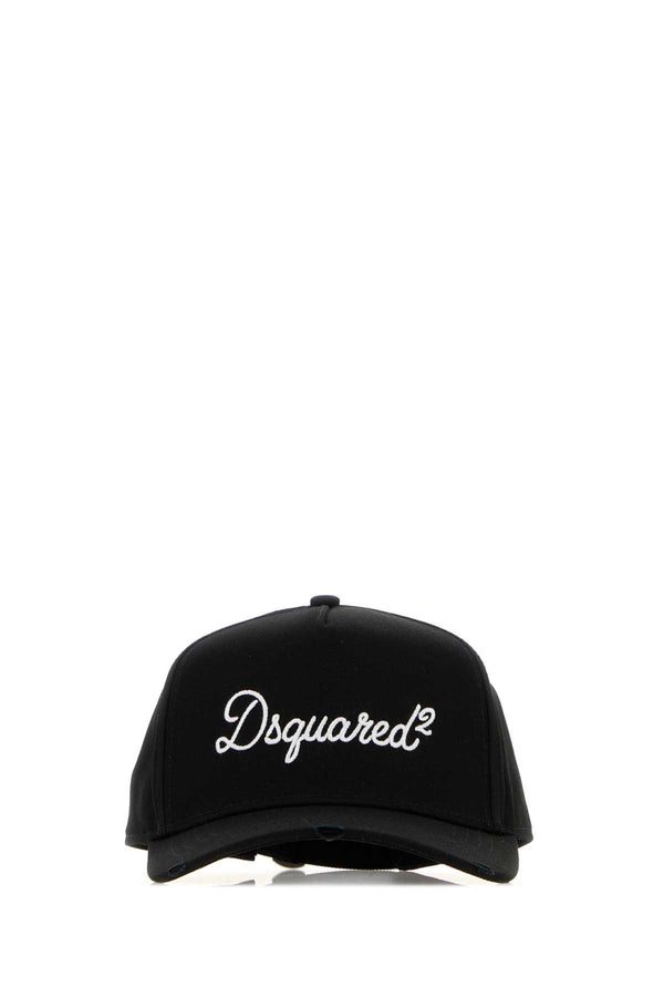 Dsquared2 BCM097605C00001 100% Cotton baseball cap in black