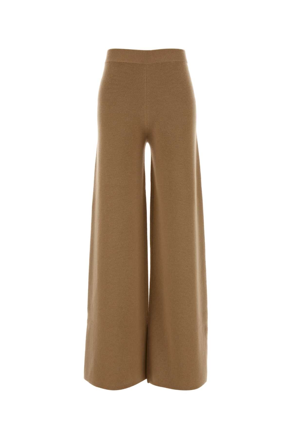 Camel Wool Blend Judy Pant Cammello Exterior: Cashmere Pantaloni
