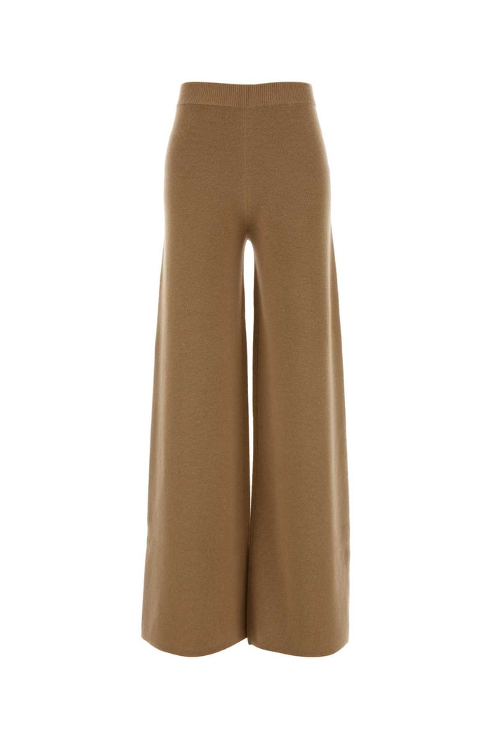 Camel Wool Blend Judy Pant Cammello Exterior: Cashmere Pantaloni