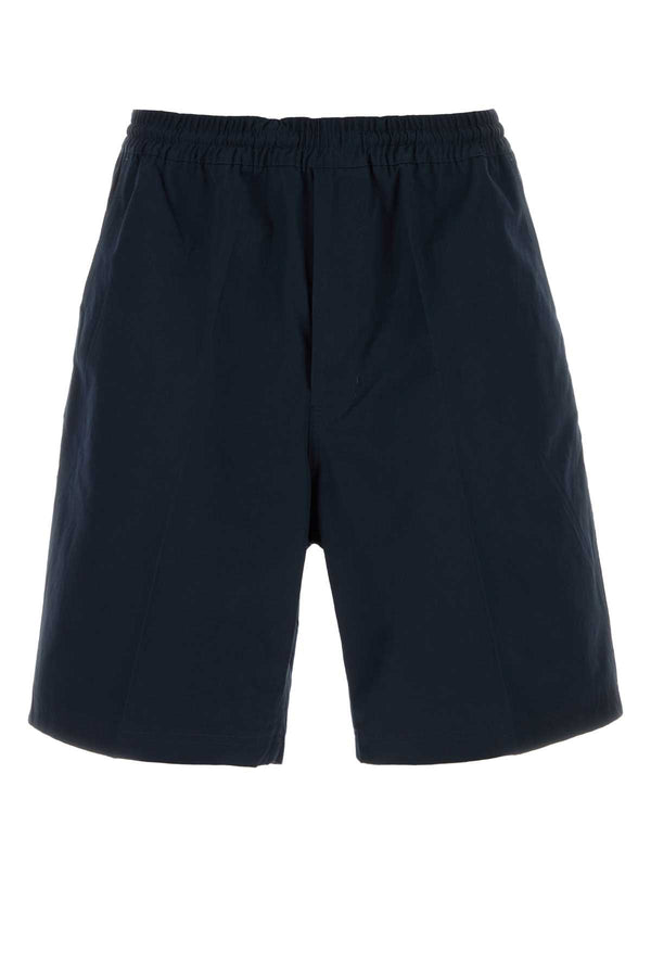 Prada 100% Cotton bermuda shorts in navy