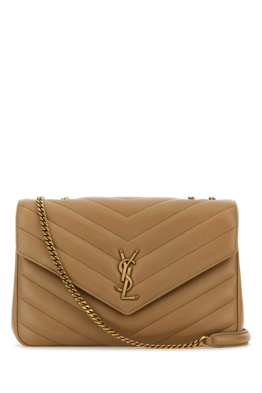 Saint Laurent Loulou Exterior: 100% Lamb leather shoulder bag in beige