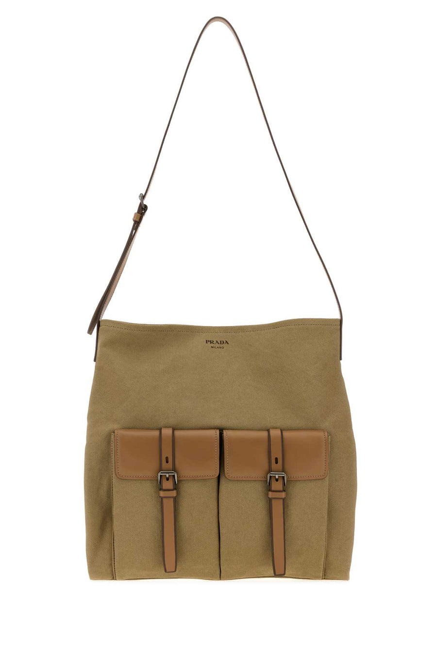 Prada Exterior: Canvas (100%) shoulder bag in khaki