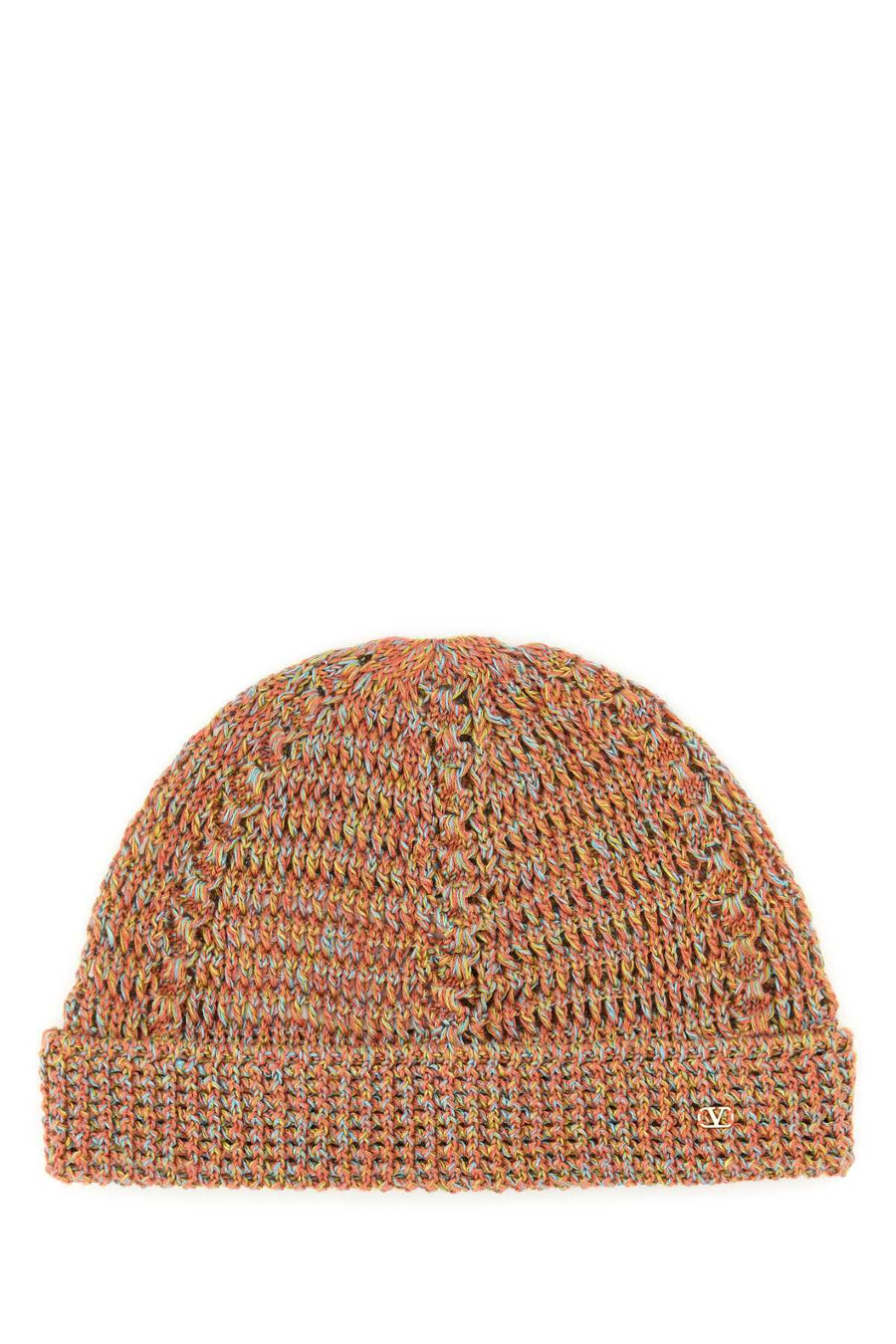 Valentino Garavani 6Y0HB02QJCL 66% Linen beanie in orange