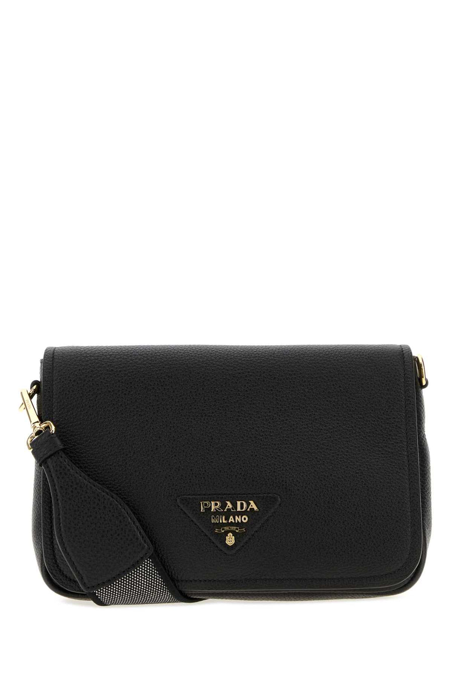 Prada 100% Calf exterior crossbody bag in black