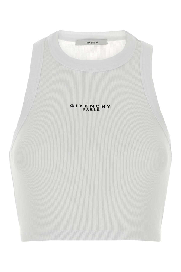 Givenchy 98% Cotton tank top in white