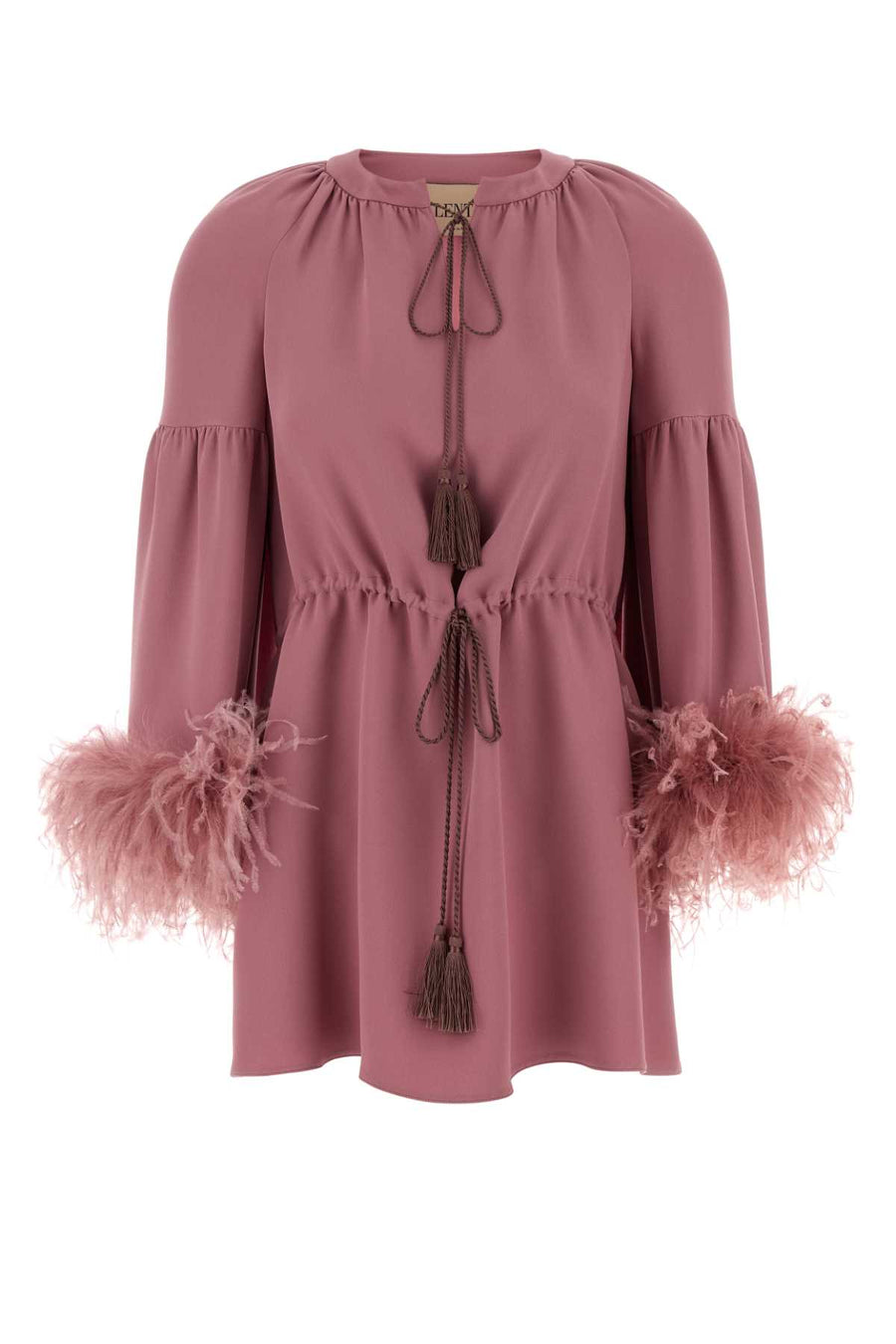 Valentino Garavani Ostrich tunic in pink