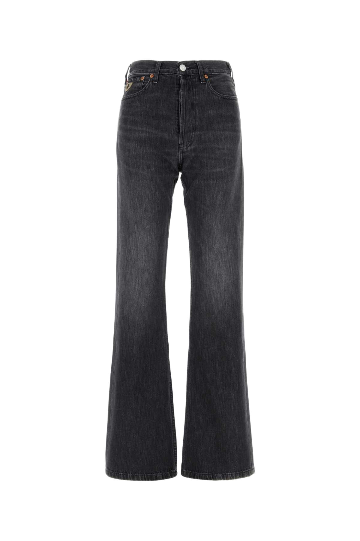Black Denim Lindsay Jeans Stone Exterior: Cotton