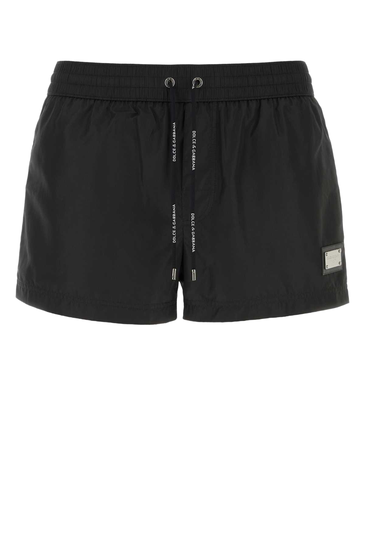 Black Polyester Swimming Shorts Nero Costumi Da Bagno