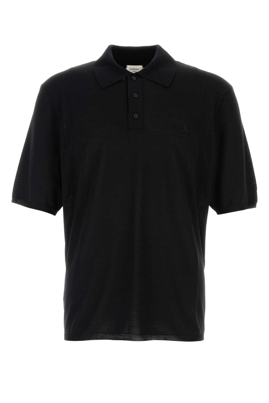 Saint Laurent 100% Wool polo in black