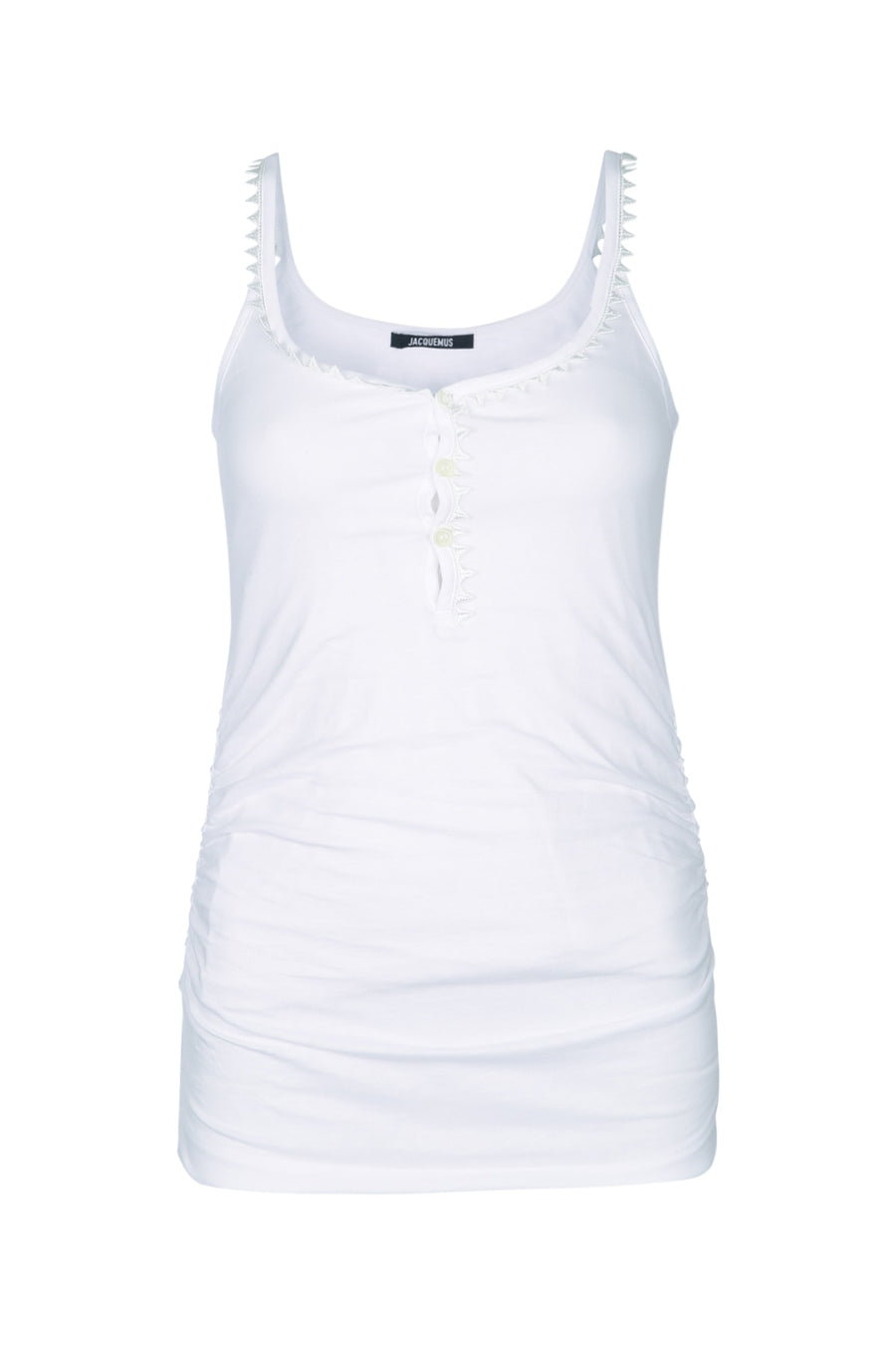 Jacquemus Debardeur 100% Cotton tank top in white