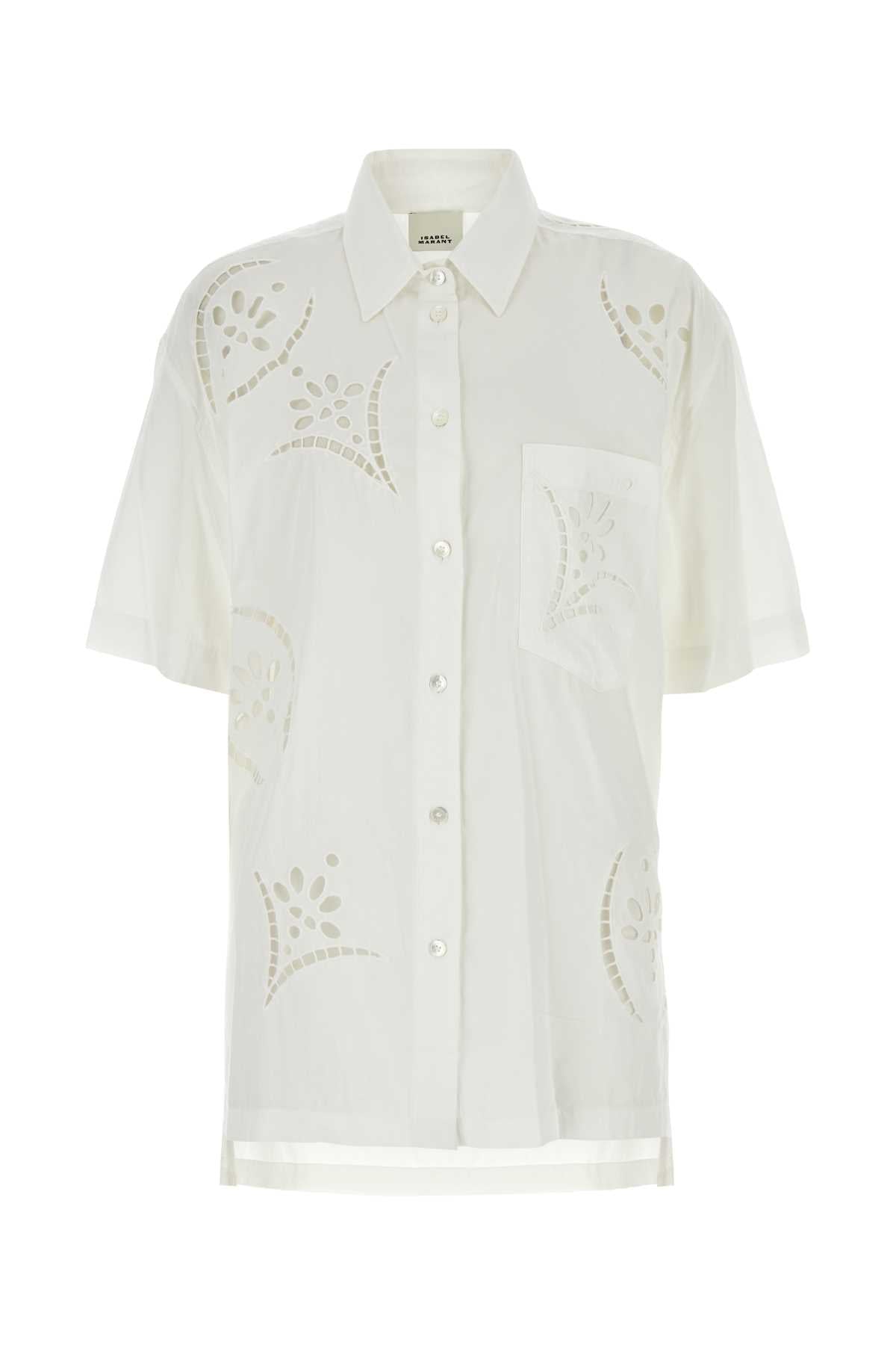White Modal Blend Bilya Shirt Exterior: Nylon Camicie