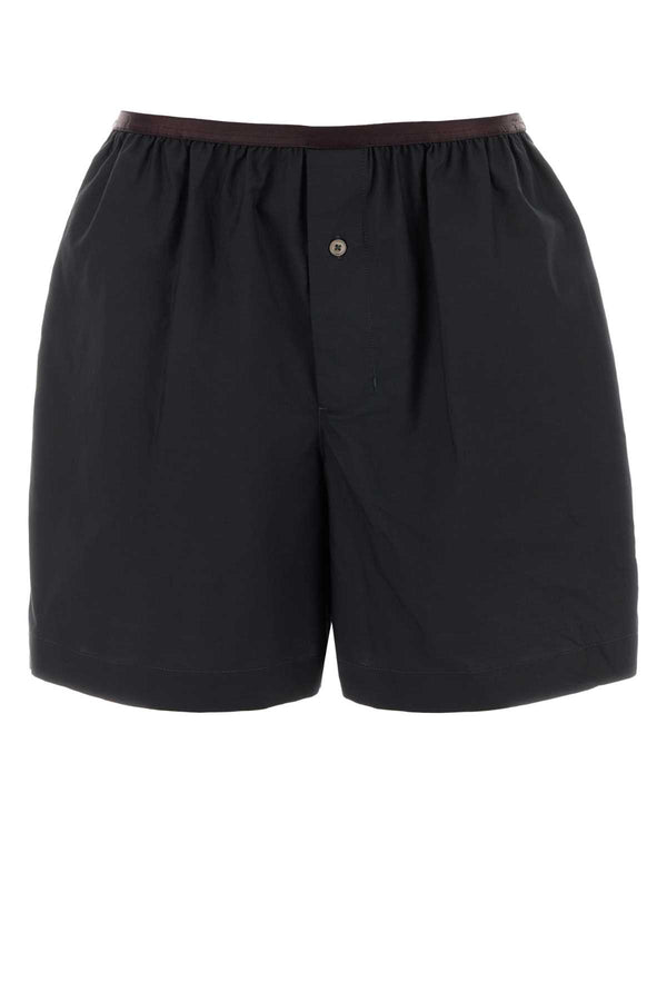 Lemaire Shorts 80% Cotton 20% Silk bermuda shorts in black