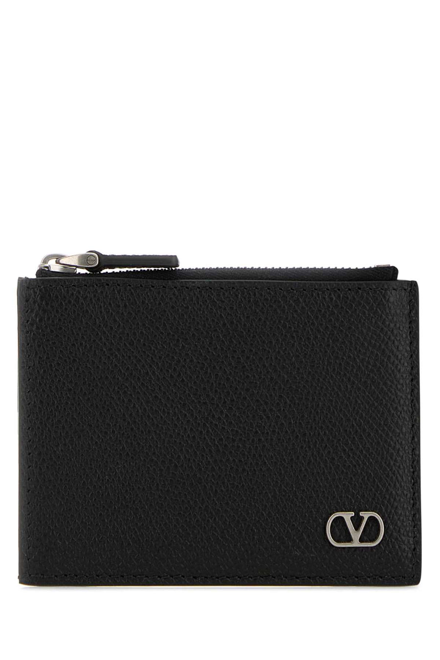 Valentino Garavani Calf leather (Bos Taurus) coin purse in black