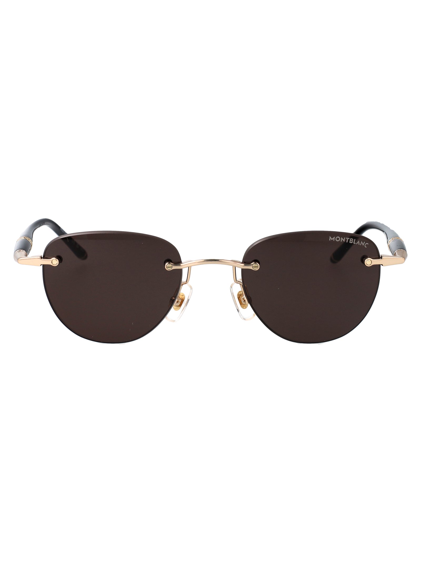 Gold-black-grey Metal Sunglasses