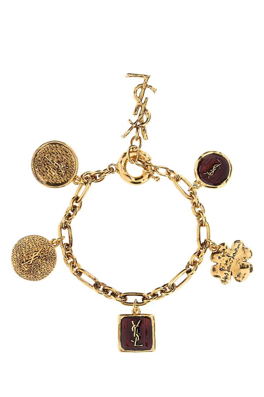 Gold Metal Cassandre Bracelet Or1npatinebordeau Bracciali