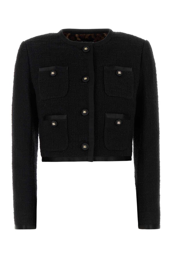Dolce & Gabbana Exterior: 81% Cotton blazer in black