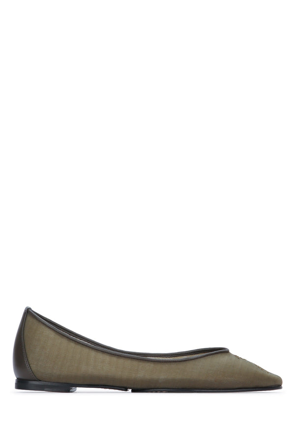 Jacquemus Ballerines Nylon 100% (principal) flat in khaki