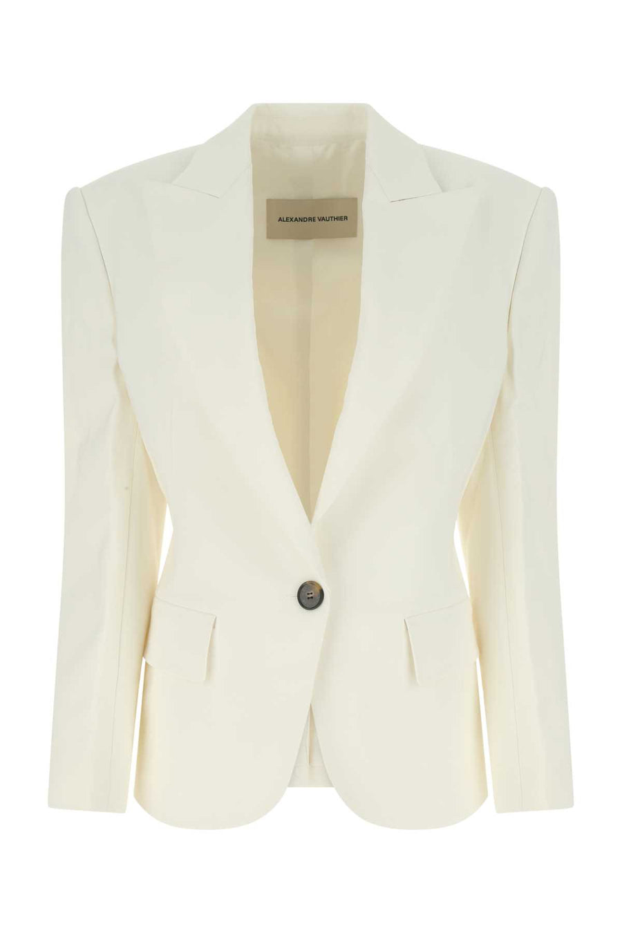 Alexandre Vauthier Exterior: 80% Viscose blazer in white