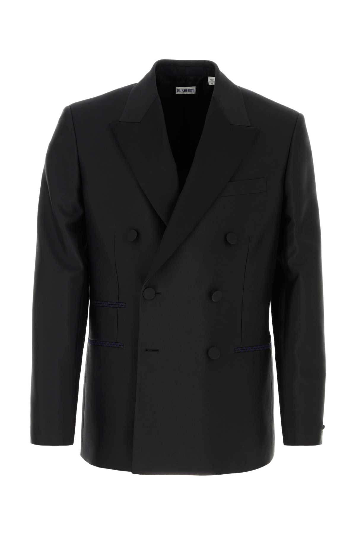 Black Wool Blend Blazer Giacche E Gilet