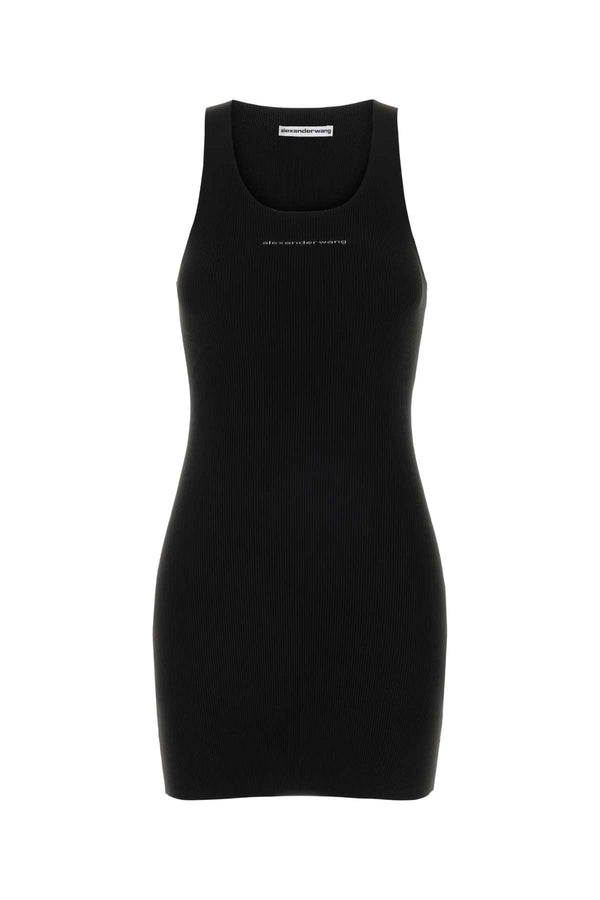 Alexander Wang Exterior: 90% Nylon mini dress in black