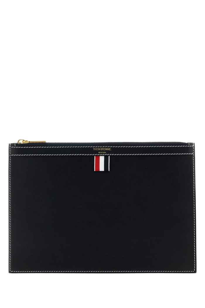 Midnight Blue Leather Document Case Navy Portafogli