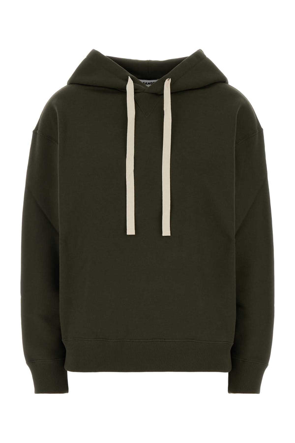 Jil Sander 100% Cotton hoodie in green