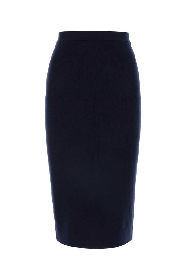 Bottega Veneta Midi 89% Cashmere 10% Nylon 1% Elastane skirt in navy