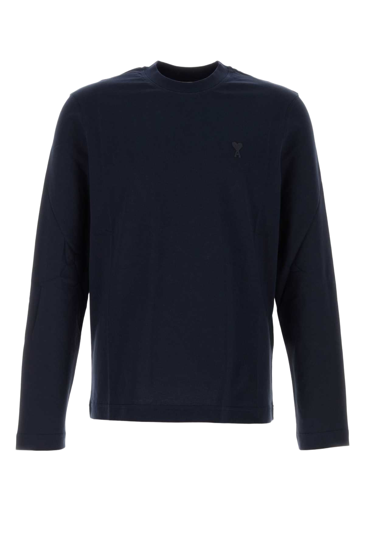 Navy Blue Cotton T-Shirt Nightblue Exterior: Organic
