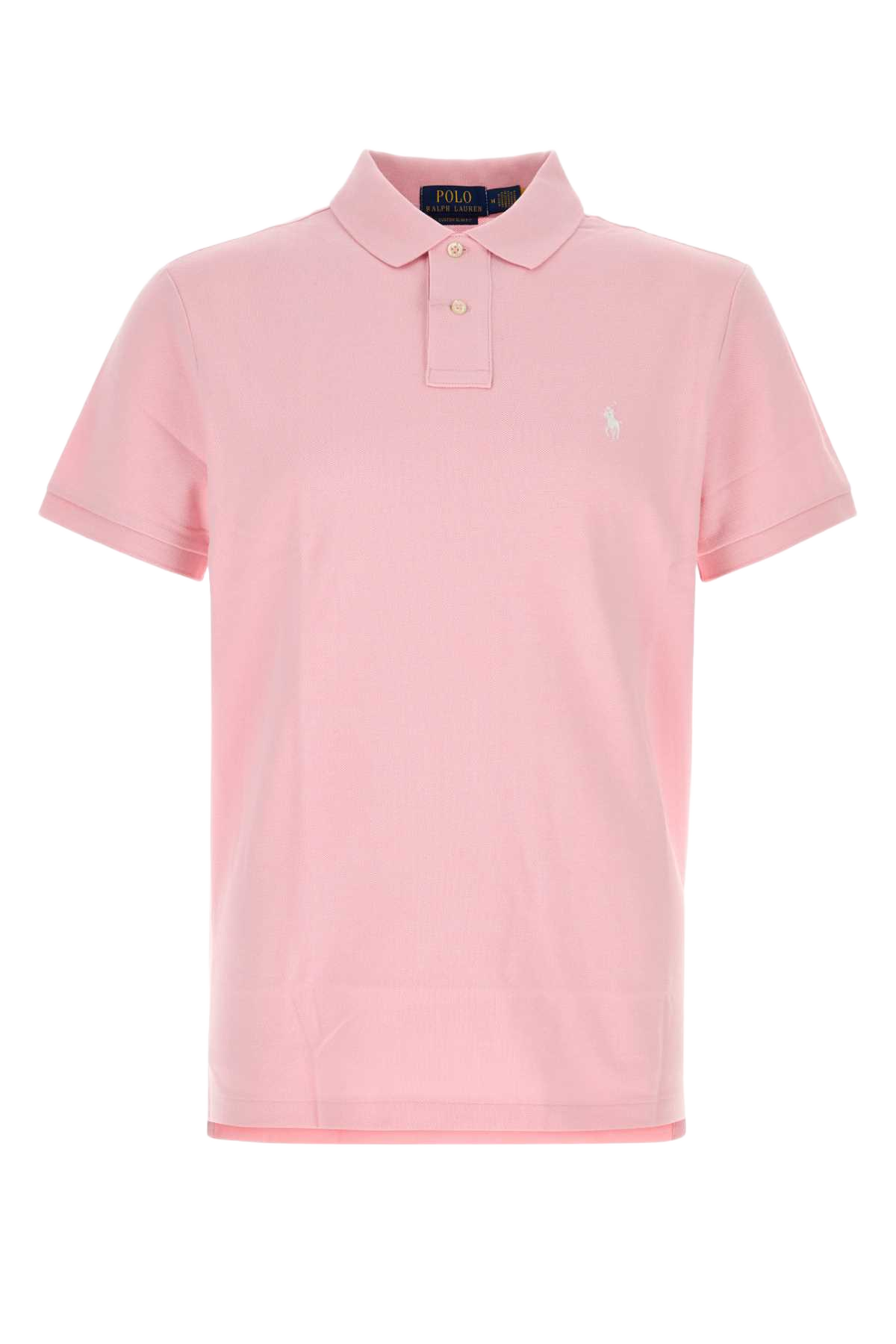 Pink Piquet Polo Shirt Gardenpink Exterior: Cotton