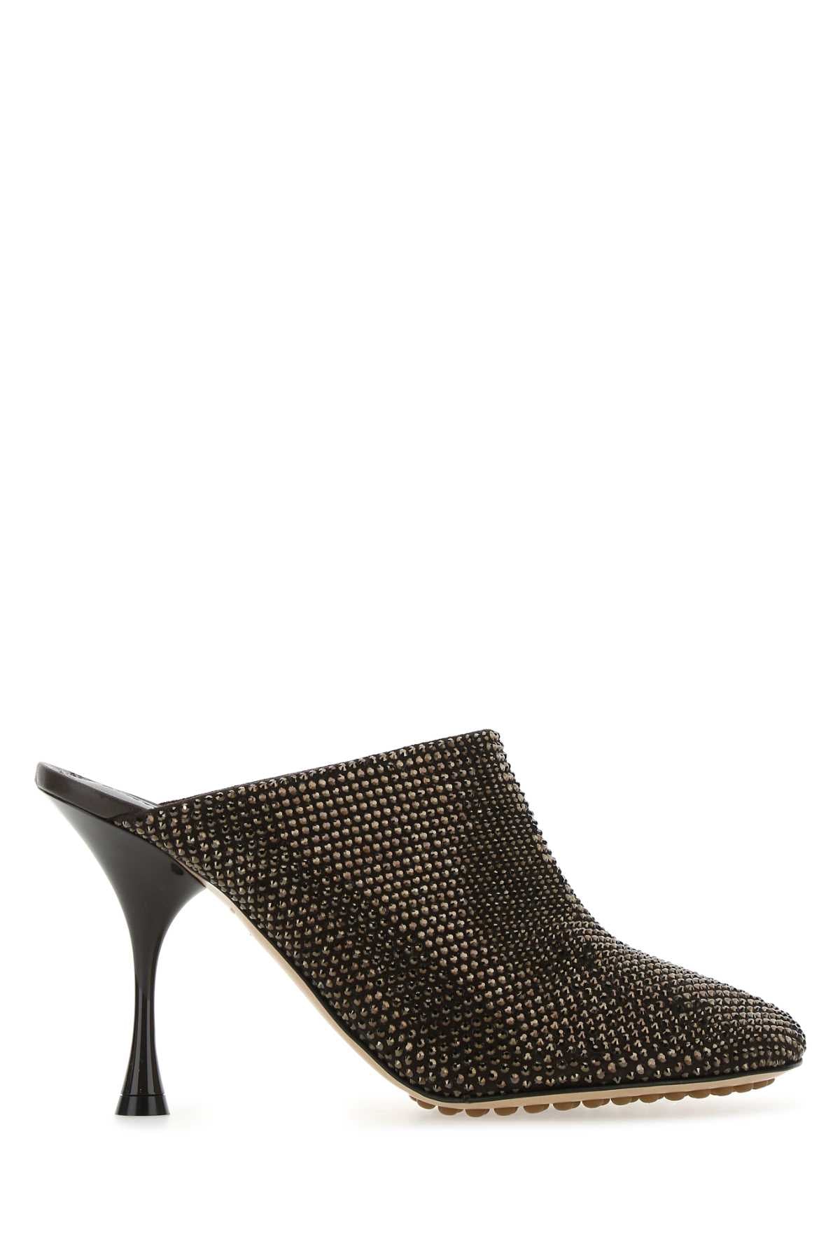Embellished Suede Sparkle Dot Sock Mules 2113 Scarpe Con Tacco