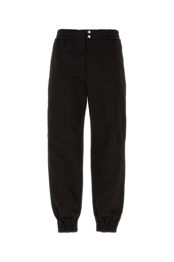 Alexander McQueen 100% Cotton jogger in black