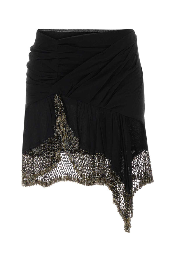 Isabel Marant Exterior: 100% Silk skirt in black