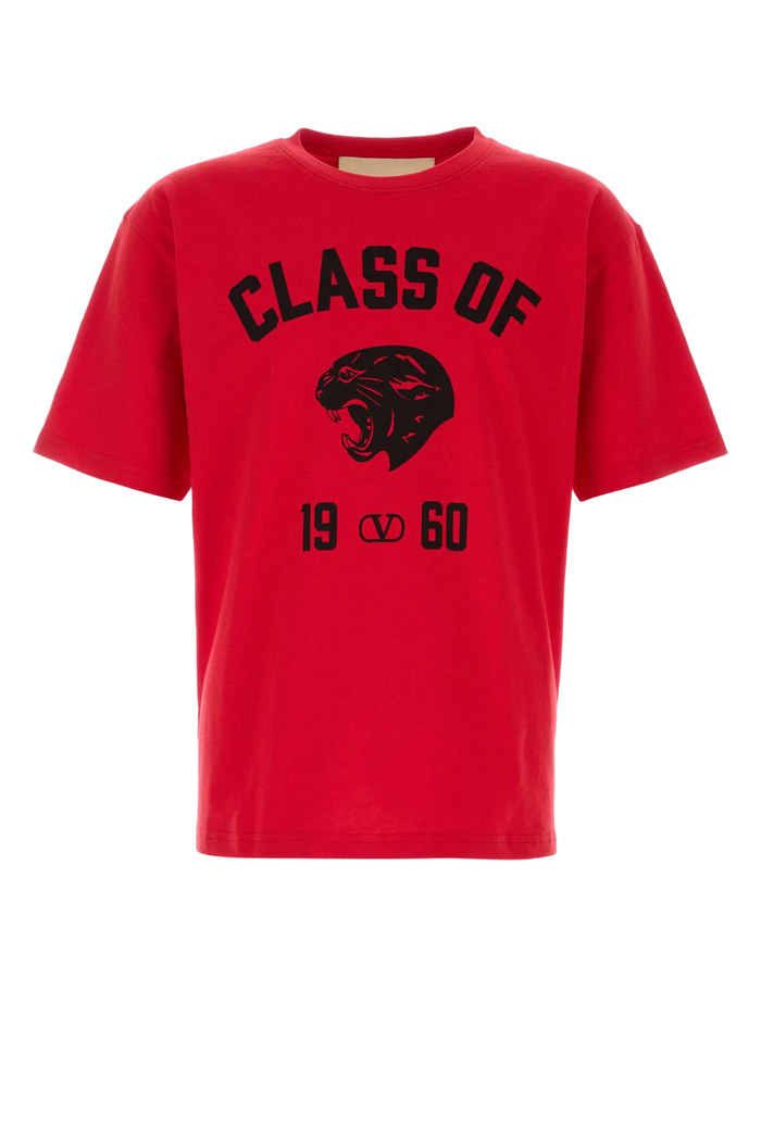 Red Cotton T-Shirt Rossonero