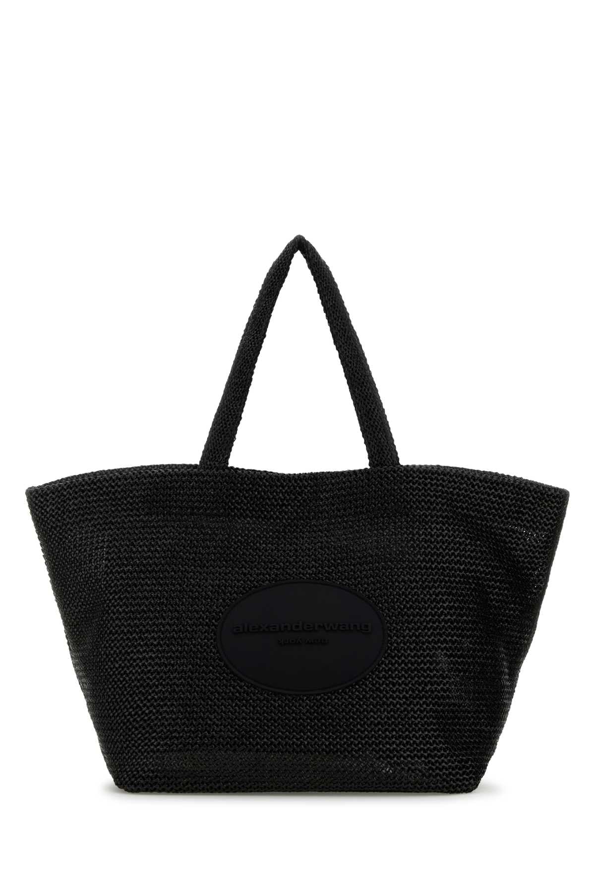 Black Crochet Xl Punch Shopping Bag Exterior: Fabric Borse A Mano