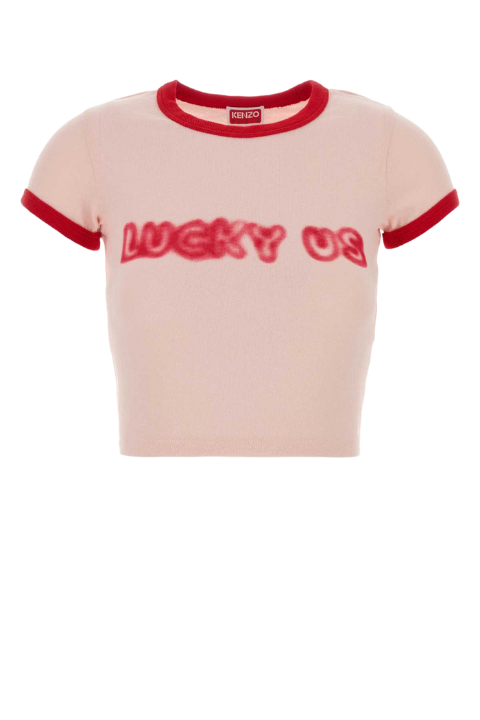 Pink Cotton T-Shirt Fadedpink Exterior